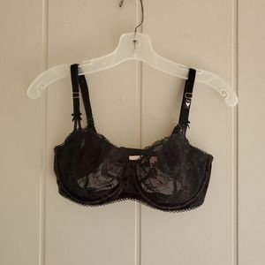 Victoria's Secret Bra 34DD Dream Angels Push-Up Without Padding Black Ve…